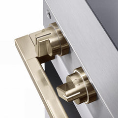 ZLINE 30 In. Marino Autograph Induction Range in Stainless Steel with a White Matte Door and Champagne Bronze Accents - MINRZ-WM-30-CB - The Home Selection