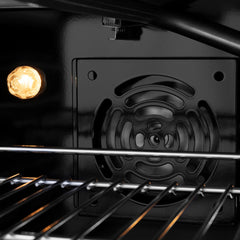 ZLINE 30 in. 4.2 cu. ft. Paramount Gas Range with 4 Burner Cooktop and Convection Gas Oven in Satin Stainless Steel with Black Matte Door - SGRS-BLM-30