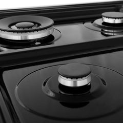 ZLINE 24 in. 2.8 cu. ft. Legacy Dual Fuel Range with 4 Burner Gas Cooktop and Electric Convection Oven in Satin Stainless Steel - RAS-SN-24