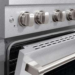ZLINE 30 in. 4.2 cu. ft. Paramount Gas Range with 4 Burner DuoPro™ Cooktop and Convection Gas Oven in Satin Stainless Steel - PSGRS