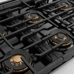 ZLINE 36 in. 5.2 cu. ft. Paramount Gas Range with 6 Burner DuoPro™ Cooktop and Convection Gas Oven in Satin Stainless Steel - PSGRS-36
