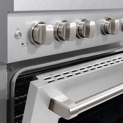 ZLINE 36 in. 5.2 cu. ft. Paramount Gas Range with 6 Burner DuoPro™ Cooktop and Convection Gas Oven in Satin Stainless Steel - PSGRS-36