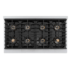 ZLINE 48 in. 6.7 cu. ft. Paramount Gas Range with 8 Burner DuoPro™ Cooktop and Dual Ovens in Satin Stainless Steel - PSGRS-48