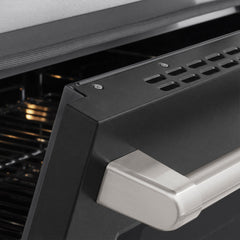 ZLINE 24 in. 3.2 cu. ft. Paramount Induction Range with 3 Element Cooktop and Electric Convection Oven in Satin Stainless Steel with Black Matte Door - SINRS-BLM-24 - The Home Selection