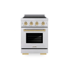 ZLINE Autograph Edition 24 in. 3.2 cu. ft. Paramount Induction Range with 3 Element Cooktop and Electric Convection Oven - SINR