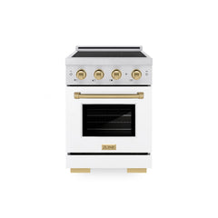 ZLINE Autograph Edition 24 in. 3.2 cu. ft. Paramount Induction Range with 3 Element Cooktop and Electric Convection Oven - SINR