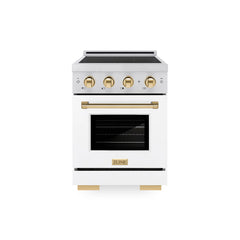 ZLINE Autograph Edition 24 in. 3.2 cu. ft. Paramount Induction Range with 3 Element Cooktop and Electric Convection Oven - SINR