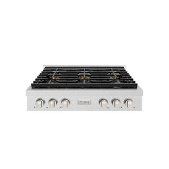 ZLINE 36 in. Paramount Gas Rangetop with 6 Burner DuoPro™ Cooktop in S - Satin Stainless Steel