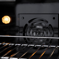 ZLINE 36 in. 5.2 cu. ft. Paramount Dual Fuel Range with 6 Burner Gas Cooktop and Electric Convection Oven in Stainless Steel with Black Matte Door - SDR-BLM-36