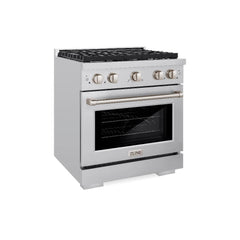 ZLINE 30 in. 4.2 cu. ft. Paramount Dual Fuel Range with Gas Cooktop and Electric Convection Oven in Stainless Steel with