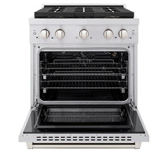 ZLINE 30 in. 4.2 cu. ft. Paramount Gas Range with 4 Burner DuoPro™ Cooktop and Convection Gas Oven in Stainless Steel - PSGR