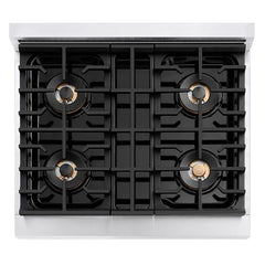 ZLINE 30 in. 4.2 cu. ft. Paramount Gas Range with 4 Burner DuoPro™ Cooktop and Convection Gas Oven in Stainless Steel - PSGR