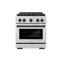 ZLINE 30 in. 4.2 cu. ft. Paramount Gas Range with 4 Burner DuoPro™ Coo - Stainless Steel with Matte Black Accents