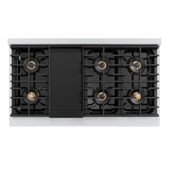 ZLINE Autograph Edition 48 in. 6.7 cu. ft. Paramount Gas Range with 8 Burner DuoPro™ Cooktop and Dual Ovens in Stainless Steel- PSGRZ-48-K