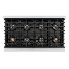ZLINE Autograph Edition 48 in. 6.7 cu. ft. Paramount Gas Range with 8 Burner DuoPro™ Cooktop and Dual Ovens in Stainless Steel- PSGRZ-48-K