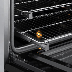 ZLINE 24 in. 3.2 cu. ft. Paramount Induction Range with 3 Element Cooktop and Electric Convection Oven in Stainless Steel with Black Matte Door - SINR-BLM-24 - The Home Selection