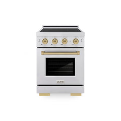 ZLINE Autograph Edition 24 in. 3.2 cu. ft. Paramount Induction Range with 3 Element Cooktop and Electric Convection Oven - SINR
