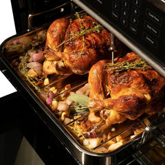 ZLINE 30 in. Professional True Convection Double Wall Oven with Air Fry and Self Clean in Stainless Steel with White Matte Doors - WAD-WM-30