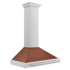 ZLINE 36 in. Convertible Stainless Steel Range Hood with Copper Shell and Stainless Steel Handle - KB4STX-C-36 - The Home Selection