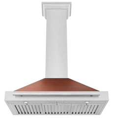 ZLINE 36 in. Convertible Stainless Steel Range Hood with Copper Shell and Stainless Steel Handle - KB4STX-C-36 - The Home Selection