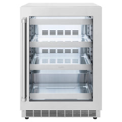 ZLINE 24 in. Touchstone 151 Can Beverage Fridge With Stainless Steel Glass Door (RBSO-GS-24)