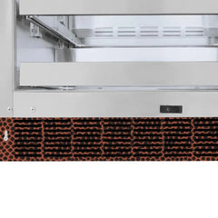 ZLINE 24 in. Touchstone 151 Can Beverage Fridge With Hand Hammered Copper Glass Door - RBSO-HH-24 - The Home Selection