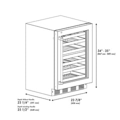 ZLINE 24 in. Touchstone Dual Zone 44 Bottle Wine Cooler - RWDO