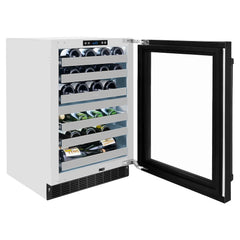 ZLINE 24 in. Touchstone Dual Zone 44 Bottle Wine Cooler With Black Stainless Steel Glass Door - RWDO-BS-24