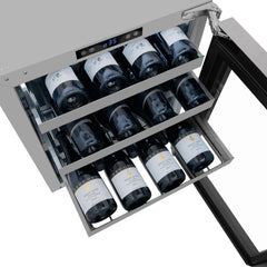 ZLINE 24 in. Touchstone Dual Zone 44 Bottle Wine Cooler Glass Door - RWDO