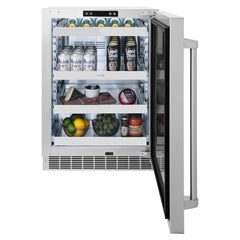 ZLINE 24 in. Touchstone 151 Can Beverage Fridge With Solid Stainless Steel Door - RBSO-ST-24