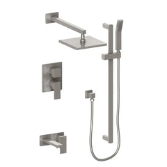 ZLINE Bliss Rainfall Shower System with 12 in. Oversized Shower Head in Brushed Nickel - BLS-SHS12-BN - The Home Selection