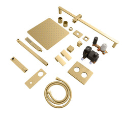 ZLINE Autograph Edition Bliss Rainfall Shower System with 12 in. Oversized Shower Head in Champagne Bronze - BLS-SHS12-CB - The Home Selection