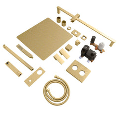 ZLINE Autograph Edition Bliss Rainfall Shower System with 16 in. Oversized Shower Head in Champagne Bronze - BLS-SHS16-CB - The Home Selection