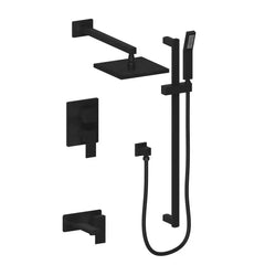 ZLINE Autograph Edition Bliss Rainfall Shower System with 12 in. Oversized Shower Head in Matte Black - BLS-SHS12-MB - The Home Selection