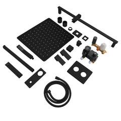 ZLINE Autograph Edition Bliss Rainfall Shower System with 16 in. Oversized Shower Head in Matte Black - BLS-SHS16-MB - The Home Selection
