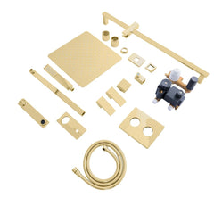 ZLINE Autograph Edition Bliss Rainfall Shower System with 12 in. Oversized Shower Head in Polished Gold - BLS-SHS12-PG - The Home Selection