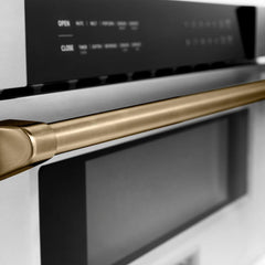 ZLINE Autograph Edition 30 in. 1.2 cu. ft. Built-In Microwave Drawer in Stainless Steel with Champagne Bronze Accents - MWDZ-30-CB - The Home Selection
