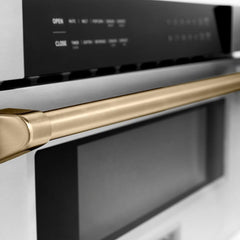ZLINE Autograph Edition 30 in. 1.2 cu. ft. Built-In Microwave Drawer in Stainless Steel with Polished Gold Accents - MWDZ-30-G - The Home Selection