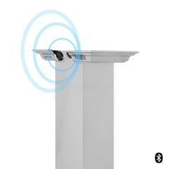 ZLINE 30 in. CrownSound™ Ducted Vent Island Mount Range Hood in Stainless Steel and Glass with Built-in Bluetooth Speakers - GL5iCRN-BT-30 - The Home Selection