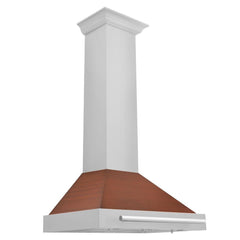 ZLINE 30 in. Convertible Stainless Steel Range Hood with Copper Shell and Stainless Steel Handle - KB4STX-C-30 - The Home Selection