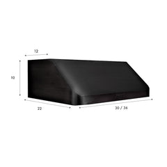 ZLINE 30 in. 600 CFM Ducted Under Cabinet Range Hood in Black Stainless Steel - BS623-30 - The Home Selection