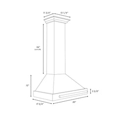ZLINE 30 in. Convertible Black Stainless Steel Wall Mount Range Hood With Black Stainless Steel Handle - BSKB4X-30