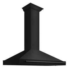 ZLINE 48 in. Convertible Black Stainless Steel Wall Mount Range Hood with Black Stainless Steel Handle - BSKB4X-48 - The Home Selection