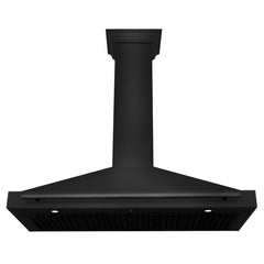 ZLINE 48 in. Convertible Black Stainless Steel Wall Mount Range Hood with Black Stainless Steel Handle - BSKB4X-48 - The Home Selection