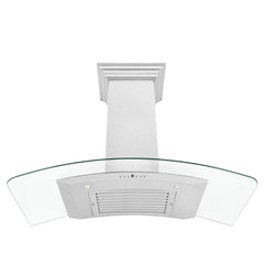 (discontinued) ZLINE 48" Convertible Vent Wall Mount Range Hood in Fingerprint Resistant Stainless Steel & Glass (8KN4S-48) - The Home Selection