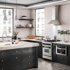 ZLINE Autograph Edition 24 in. 2.8 cu. ft. Legacy Dual Fuel Range with 4 Burner Gas Cooktop and Electric Convection Oven in Satin Stainless Steel and Matte Black Accents - RASZ-SN-24-MB - The Home Selection