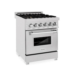 ZLINE 24 in. 2.8 cu. ft. Legacy Dual Fuel Range with Gas Cooktop and Electric Convection Oven in Satin Stainless Steel w