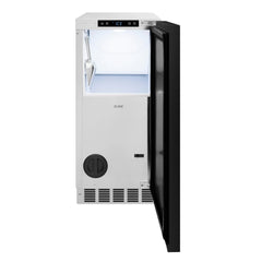 ZLINE 15 in. Touchstone Clear Cube Ice Maker with Drain Pump and Panel Ready Door - ICCDPZ-15 - The Home Selection