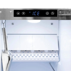 ZLINE 15 in. Touchstone Gourmet Ice Maker with Drain Pump and Solid Stainless Steel Door - IGMD-ST-15 - The Home Selection