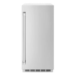 ZLINE 15 in. Touchstone Gourmet Ice Maker with Drain Pump and Solid Stainless Steel Door - IGMD-ST-15 - The Home Selection